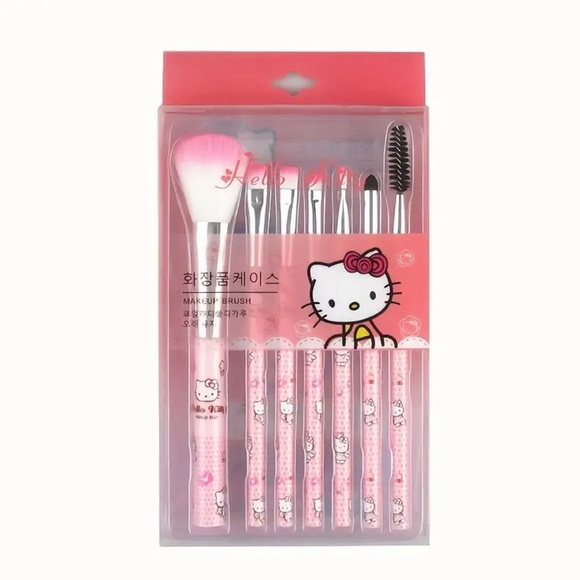 Hello Kitty Cosmetic Make Up Brush Set - Picture 1 of 9